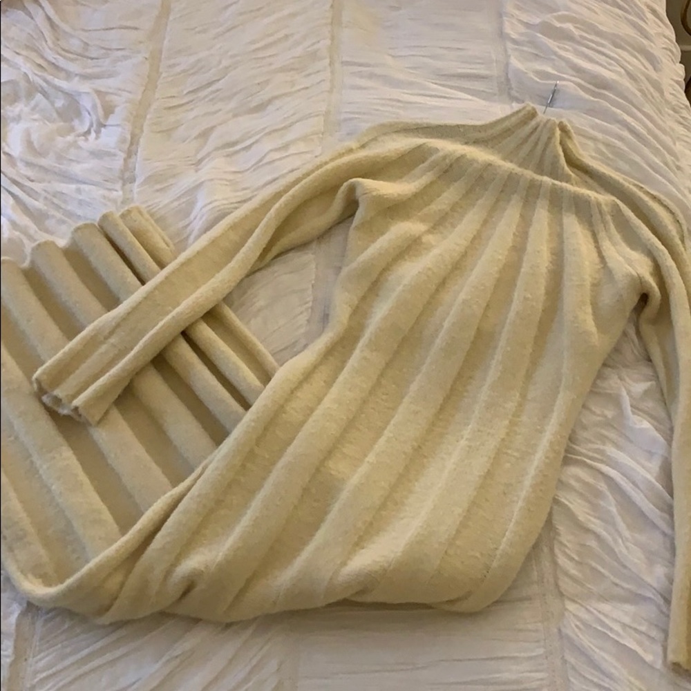 Fitted Mock Neck Sweater Dress